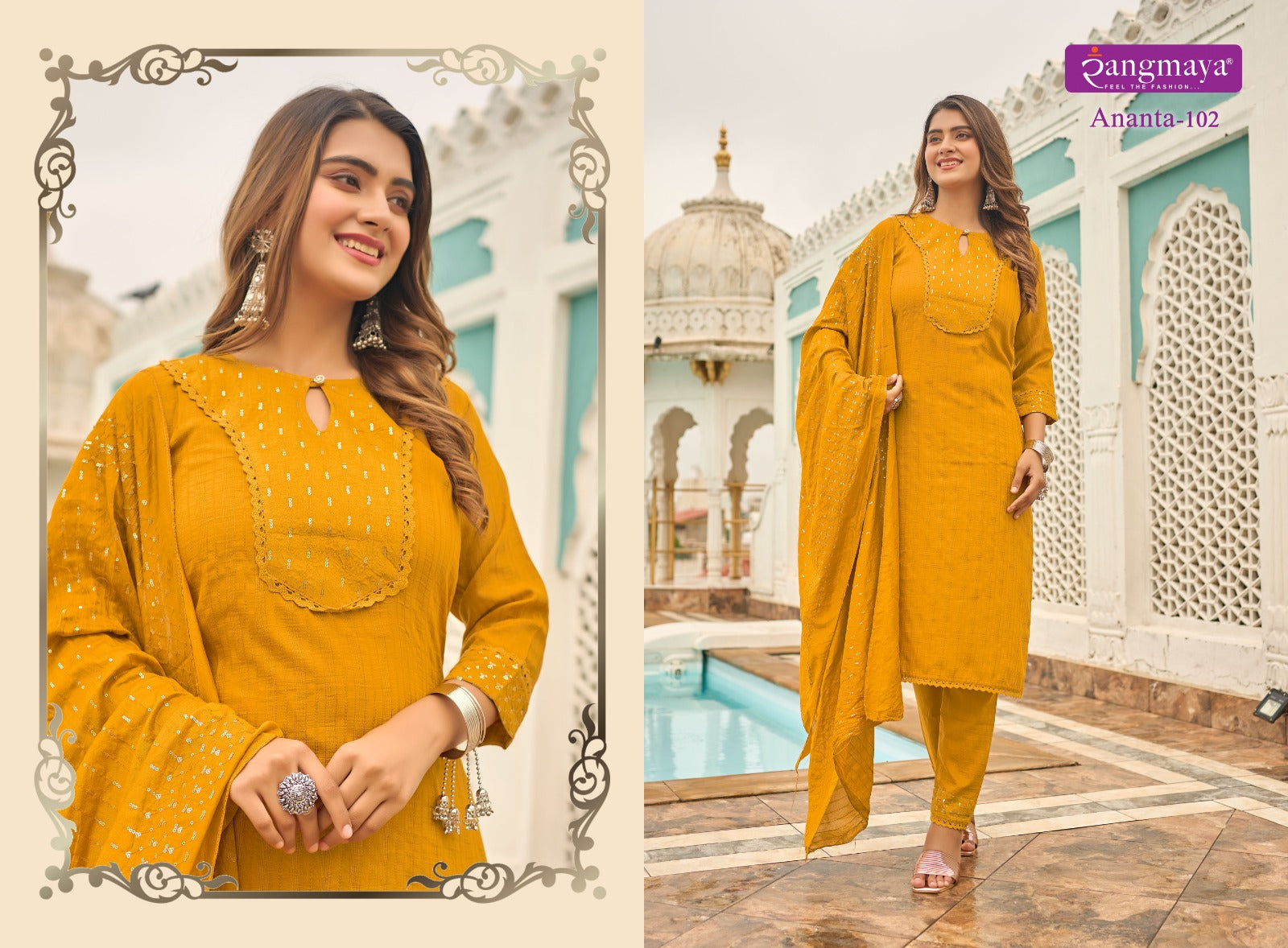 Ananta Rangmaya Imported Readymade Pant Style Suits