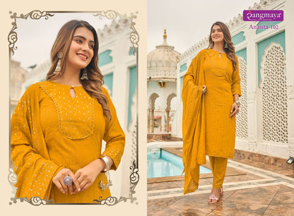 Ananta Rangmaya Imported Readymade Pant Style Suits