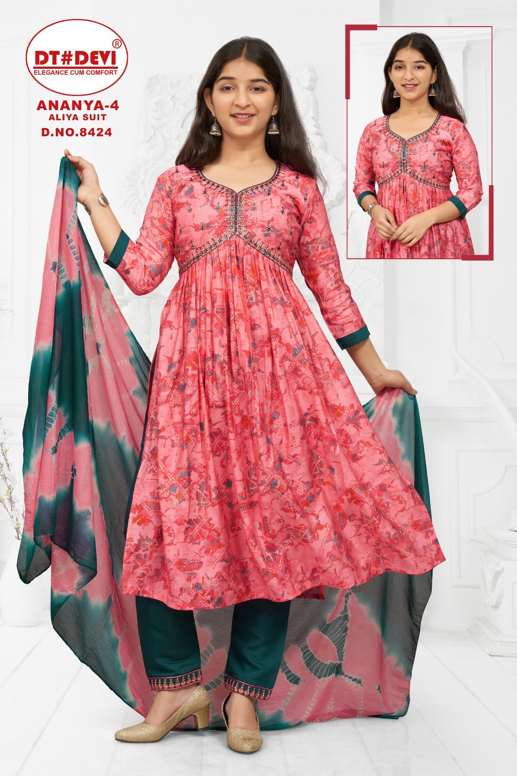 Ananya 4 Dt Devi Modal Girls Readymade Pant Suits