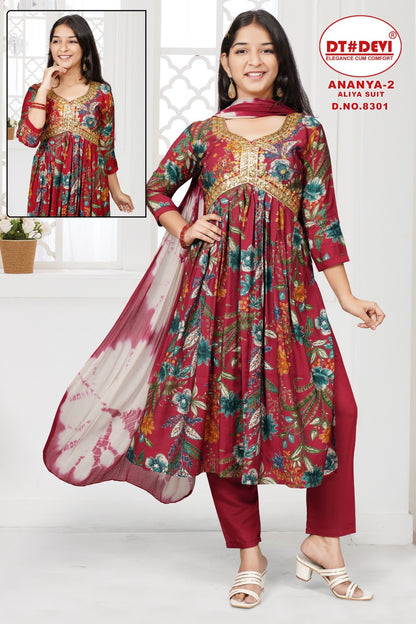 Ananya Vol 2-8301 Dt Devi Modal Girls Readymade Pant Suits