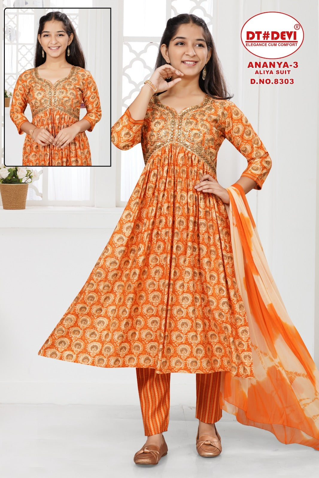 Ananya Vol 3-8303 Dt Devi Modal Girls Readymade Pant Suits