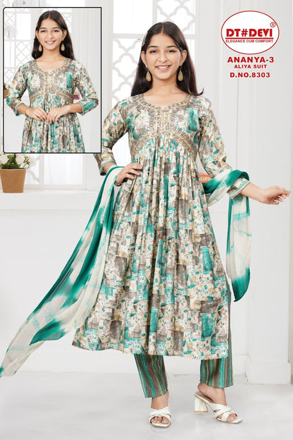 Ananya Vol 3-8303 Dt Devi Modal Girls Readymade Pant Suits