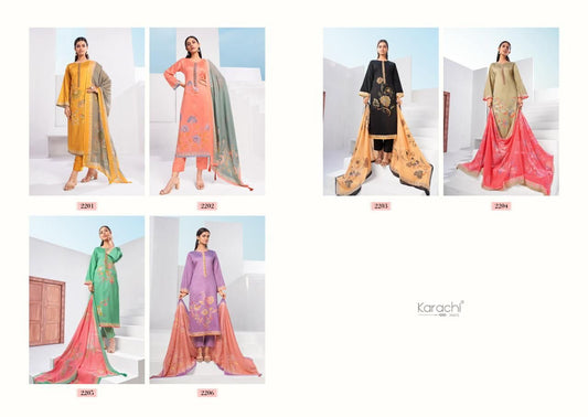 Anaya Karachi Prints Jam Satin Pant Style Suits