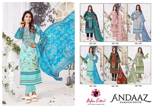 Andaaz Nafisa Cotton Cotton Karachi Salwar Suits