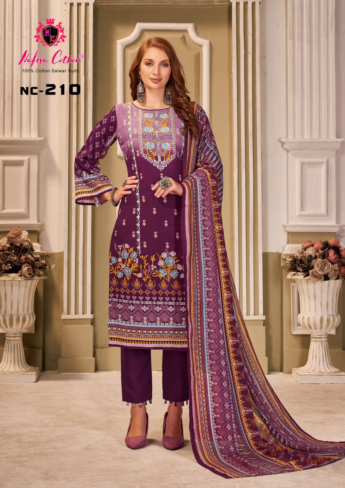 Cotton Salwar Suit Karachi Green Dress Material With Embroidery for Wo –  Stilento