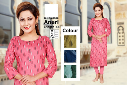 Aneri Zoya Rayon Straight Cut Kurtis