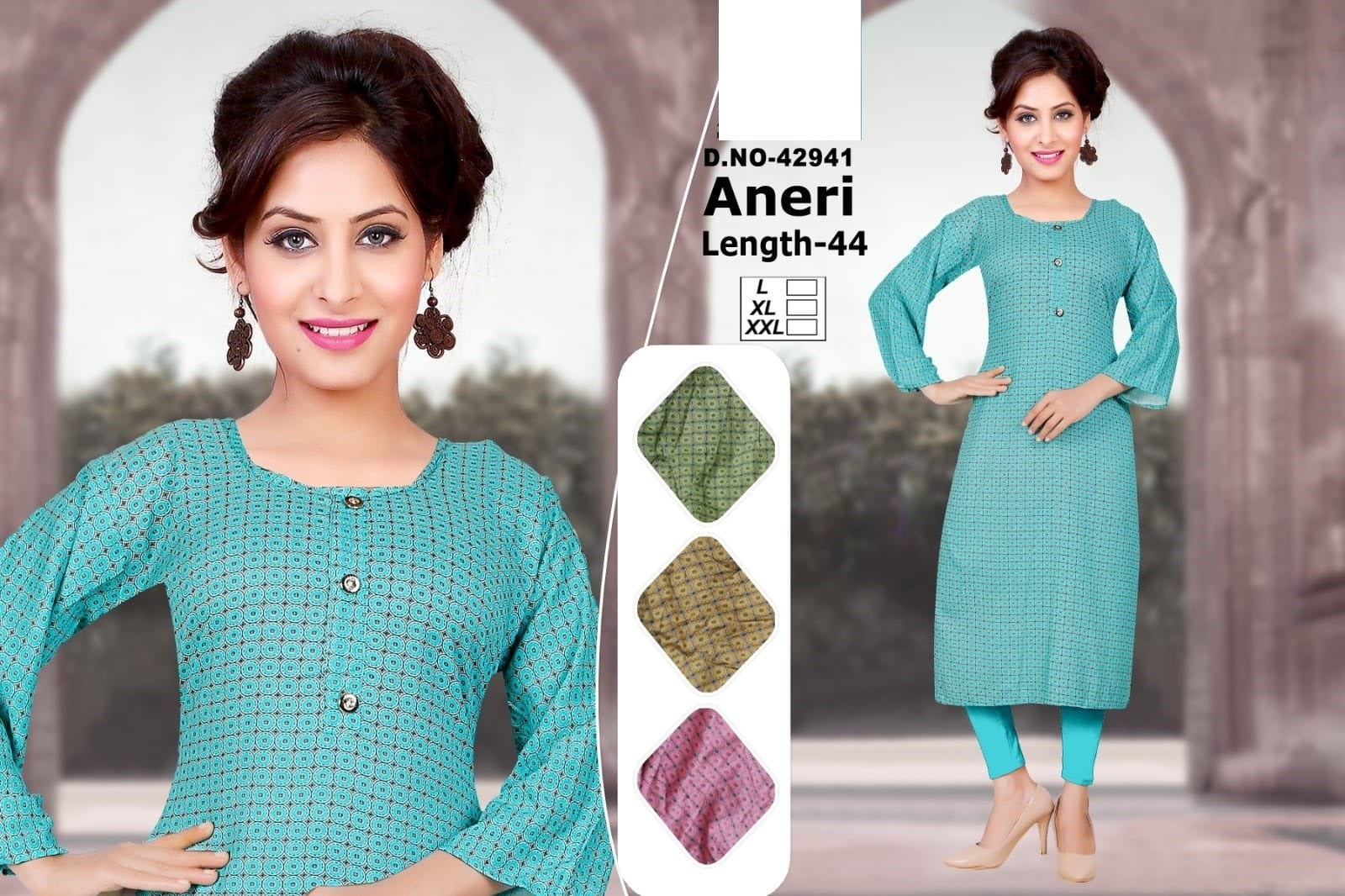 Aneri Zoya Rayon Straight Cut Kurtis
