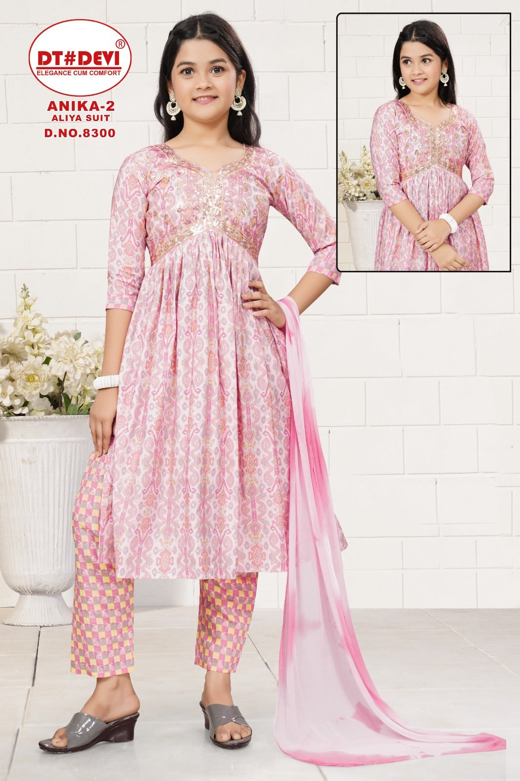 Anika-2 8300 Dt Devi Modal Girls Readymade Pant Suits