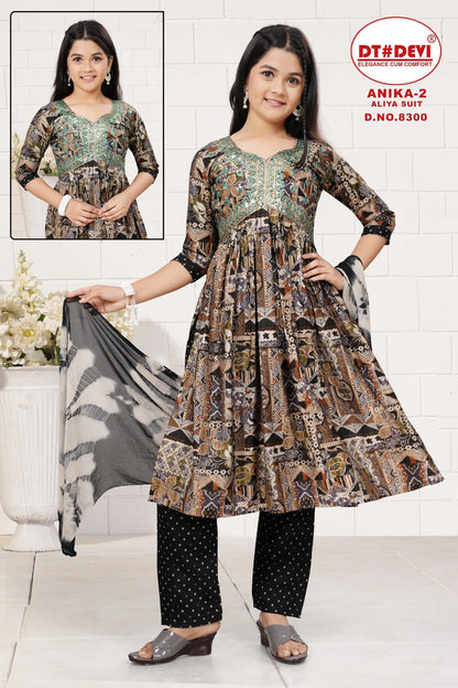 Anika-2 8300 Dt Devi Modal Girls Readymade Pant Suits
