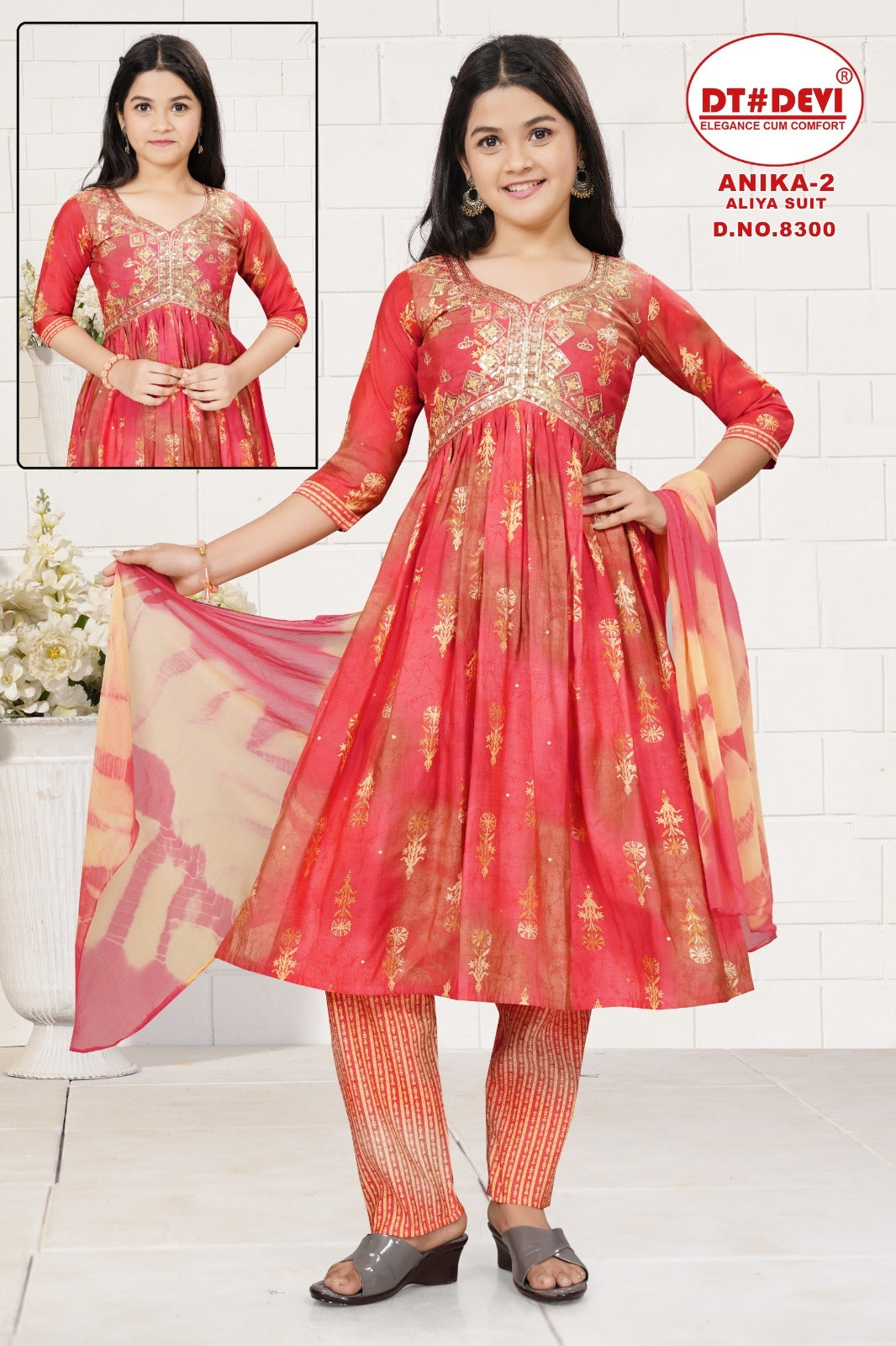 Anika-2 8300 Dt Devi Modal Girls Readymade Pant Suits