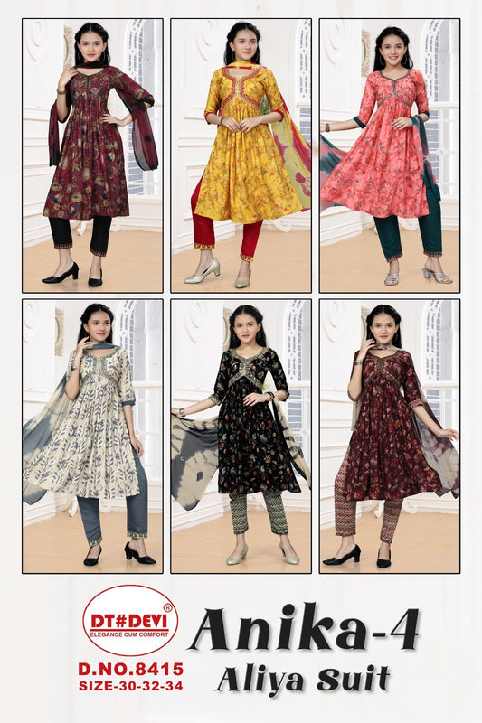 Anika 4 8415 Dt Devi Modal Girls Readymade Pant Suits