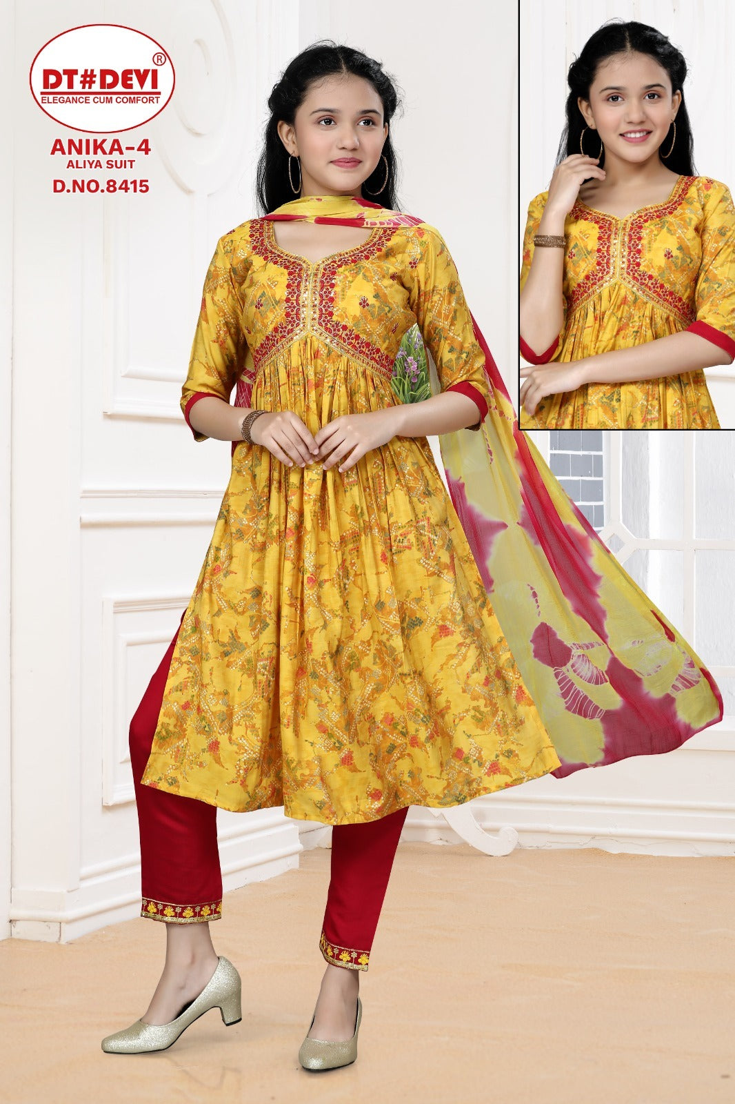 Anika 4 8415 Dt Devi Modal Girls Readymade Pant Suits
