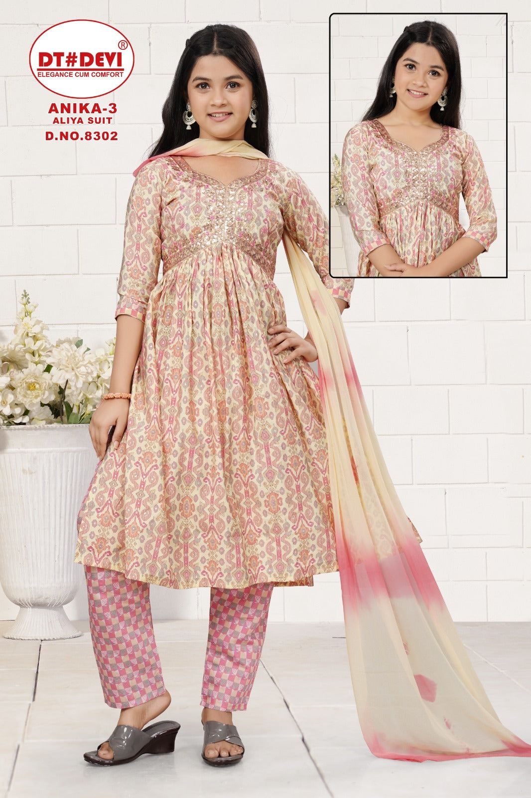 Anika Vol 3-8302 Dt Devi Modal Girls Readymade Pant Suits