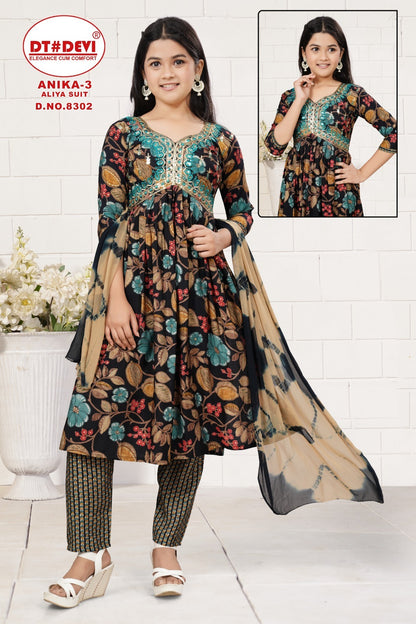 Anika Vol 3-8302 Dt Devi Modal Girls Readymade Pant Suits
