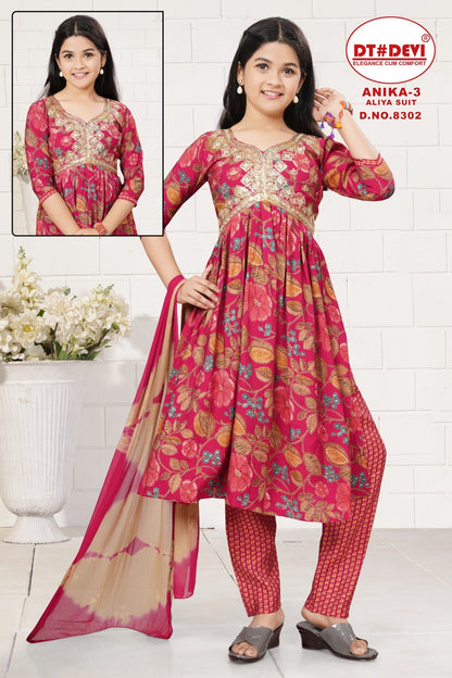 Anika Vol 3-8302 Dt Devi Modal Girls Readymade Pant Suits