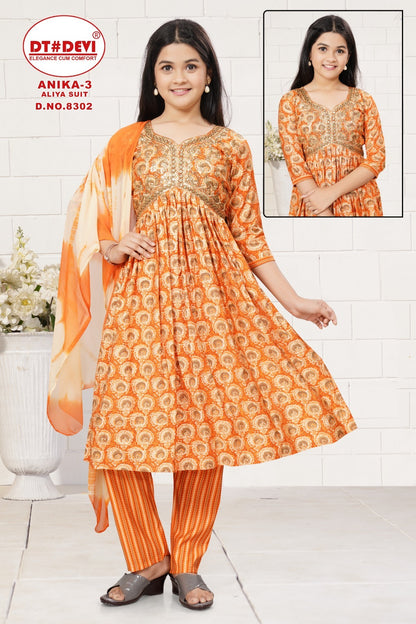 Anika Vol 3-8302 Dt Devi Modal Girls Readymade Pant Suits