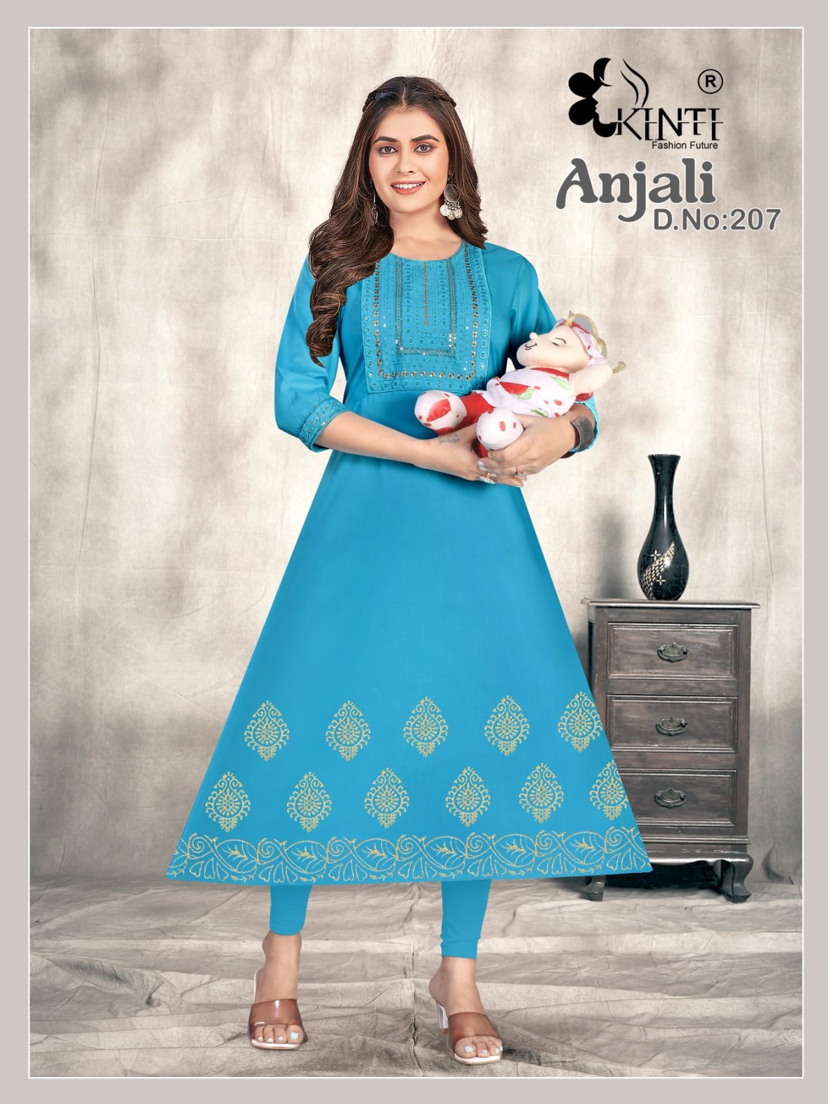 Buy Jagadamba Creation Maternity A-line Cotton Feeding Kurti For Women with  Easy Zipper-Blue Online at Best Prices in India - JioMart.