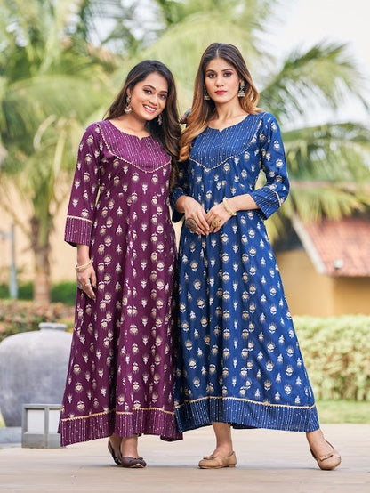 Ankita Rangjyot Rayon 14Kg Floor Length Kurtis