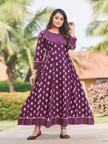 Ankita Rangjyot Rayon 14Kg Floor Length Kurtis