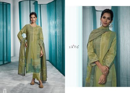 Anokhi Sarg Cotton Lawn Pant Style Suits
