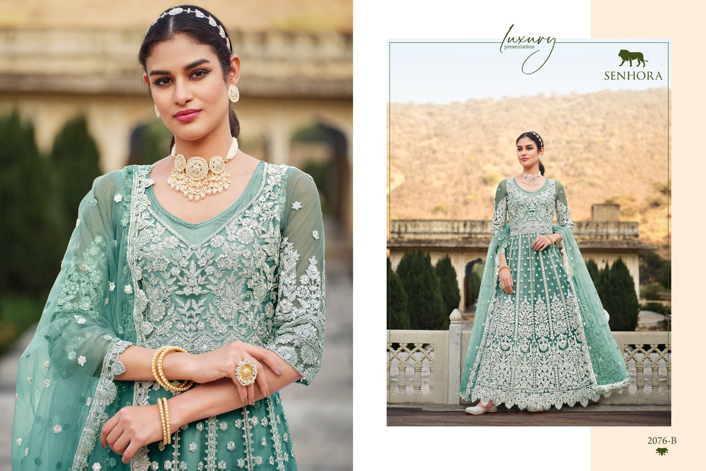 Anokhi Senhora Butterfly Net Anarkali Salwar Suits
