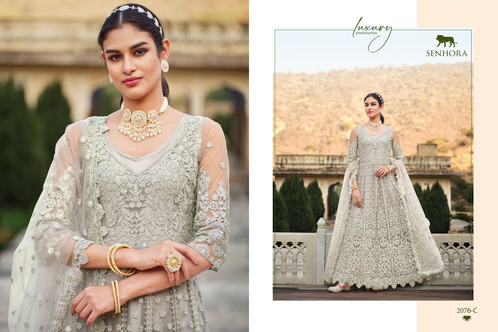 Anokhi Senhora Butterfly Net Anarkali Salwar Suits