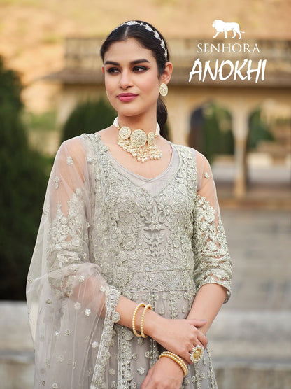 Anokhi Senhora Butterfly Net Anarkali Salwar Suits