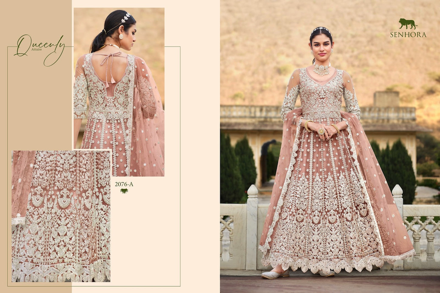 Anokhi Senhora Butterfly Net Anarkali Salwar Suits