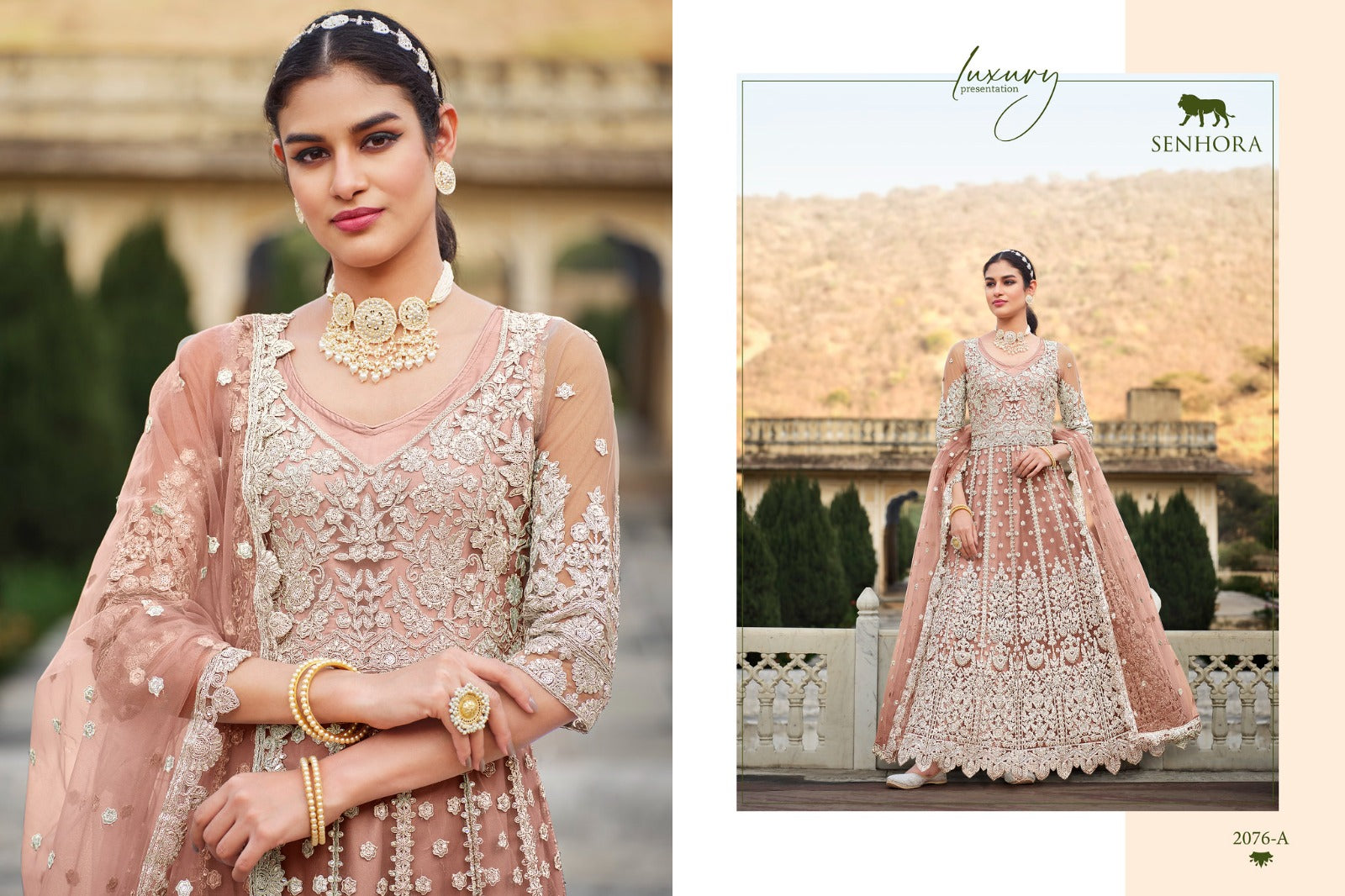 Anokhi Senhora Butterfly Net Anarkali Salwar Suits