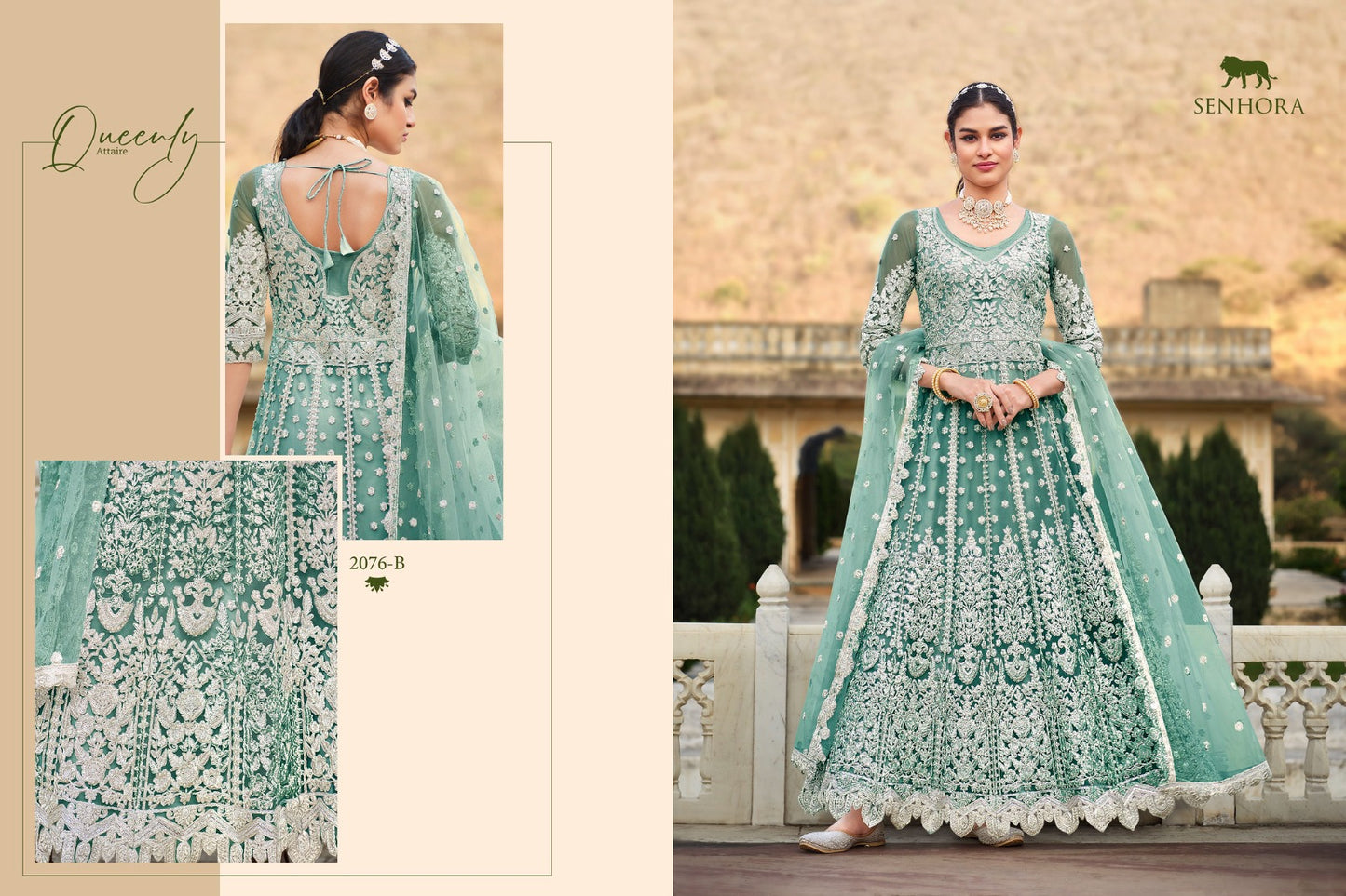 Anokhi Senhora Butterfly Net Anarkali Salwar Suits
