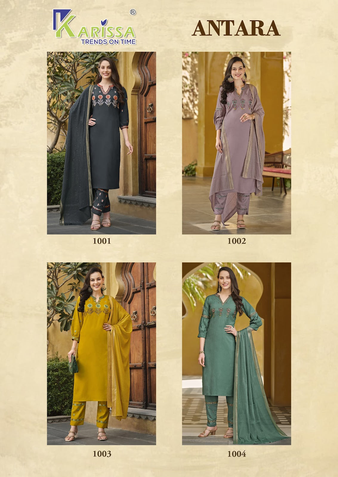 Antara Karissa Rayon Readymade Pant Style Suits