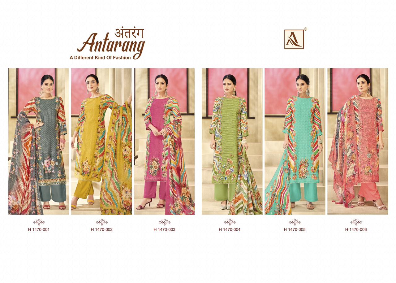 Antarang Alok Viscose Muslin Plazzo Style Suits