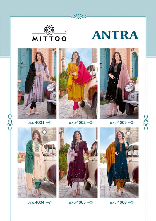 Antra Mittoo Rayon Readymade Pant Style Suits