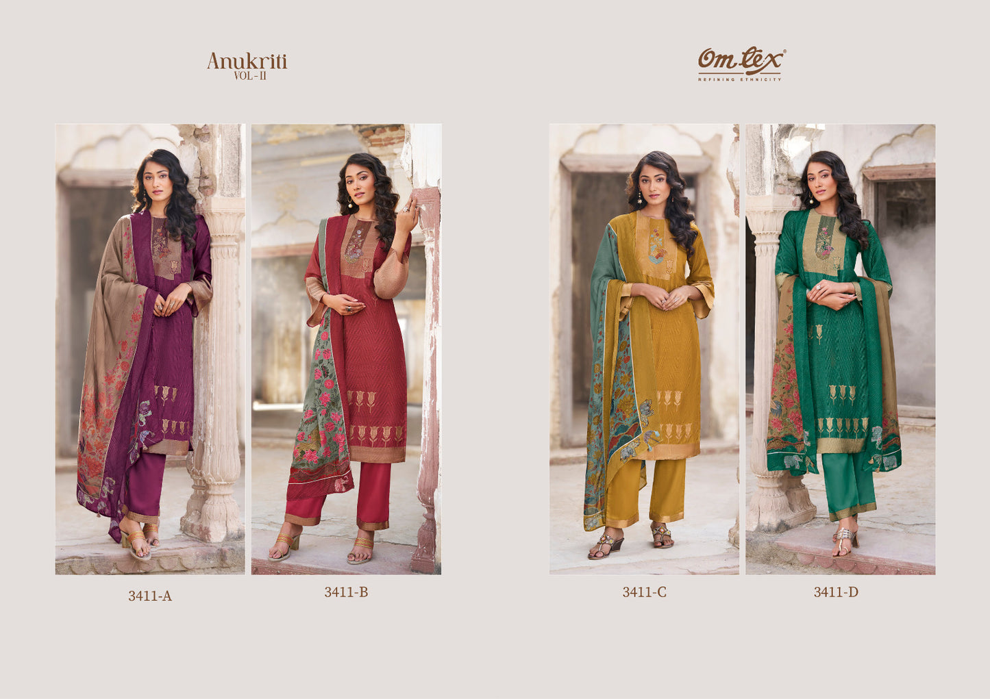 Anukriti-Vol Ii Omtex Banarsi Jacquard Pant Style Suits
