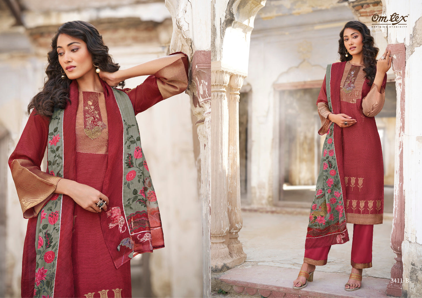 Anukriti-Vol Ii Omtex Banarsi Jacquard Pant Style Suits