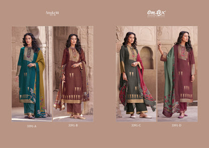 Anukriti-Vol Iii Omtex Banarsi Jacquard Pant Style Suits
