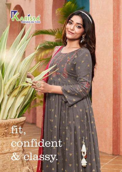 Anupama Karissa Muslin Gown Dupatta Set