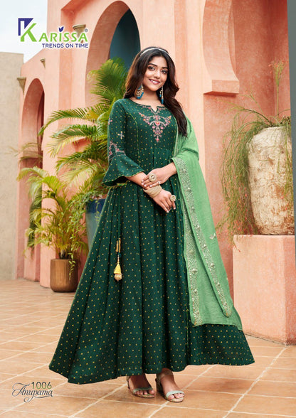 Anupama Karissa Muslin Gown Dupatta Set