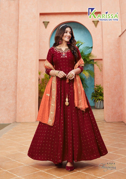 Anupama Karissa Muslin Gown Dupatta Set