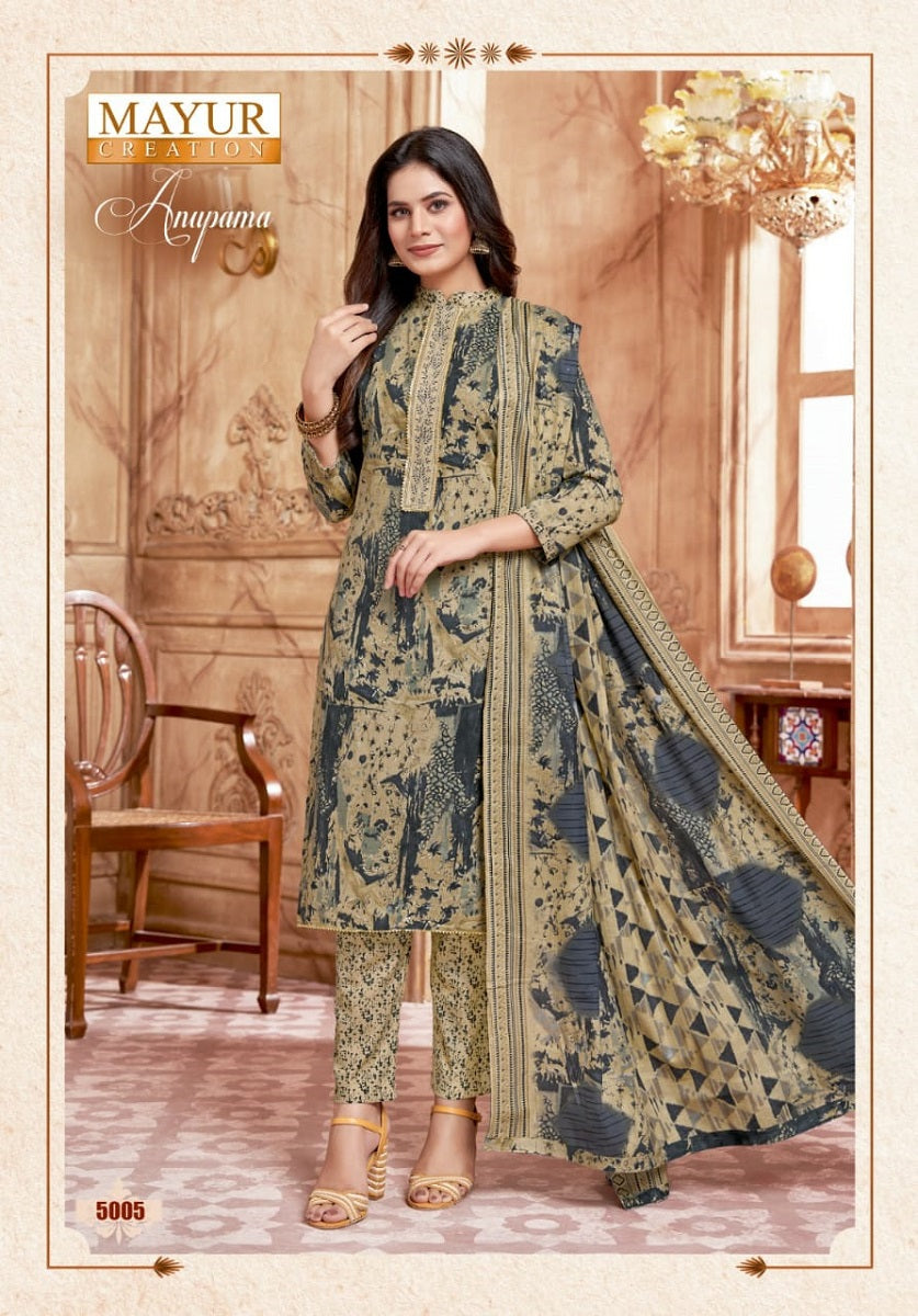 white christmas dresses Anupama Vol 5 Mayur Creation Cotton Dress Material – Kavya Style Plus
