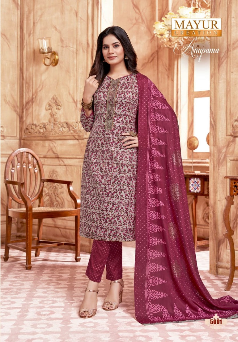 Anupama Vol 5 Mayur Creation Cotton Dress Material