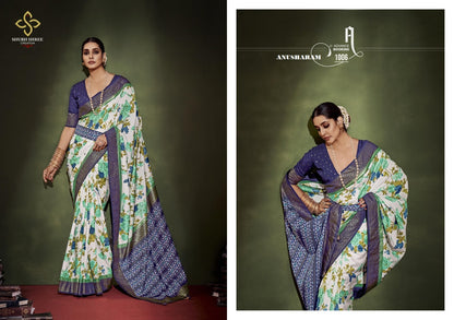 Anushram Shubh Shree Velvet Sarees