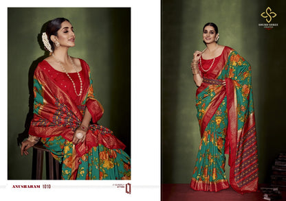 Anushram Shubh Shree Velvet Sarees