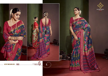 Anushram Shubh Shree Velvet Sarees