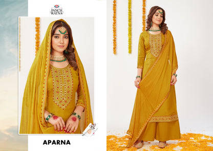 Aparna Panch Ratna Organza Plazzo Style Suits
