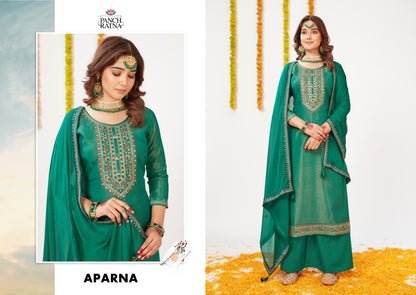 Aparna Panch Ratna Organza Plazzo Style Suits