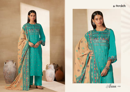 Ariaa S Nirukth Cotton Satin Pant Style Suits