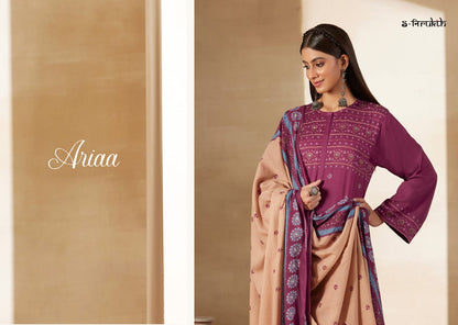 Ariaa S Nirukth Cotton Satin Pant Style Suits