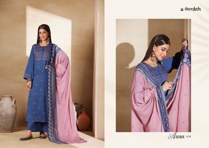 Ariaa S Nirukth Cotton Satin Pant Style Suits