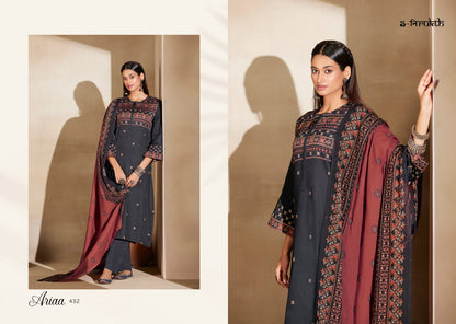 Ariaa S Nirukth Cotton Satin Pant Style Suits